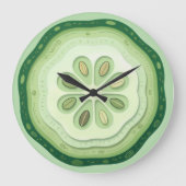 Gurken Scheibe  Große Wanduhr (Vorderseite)