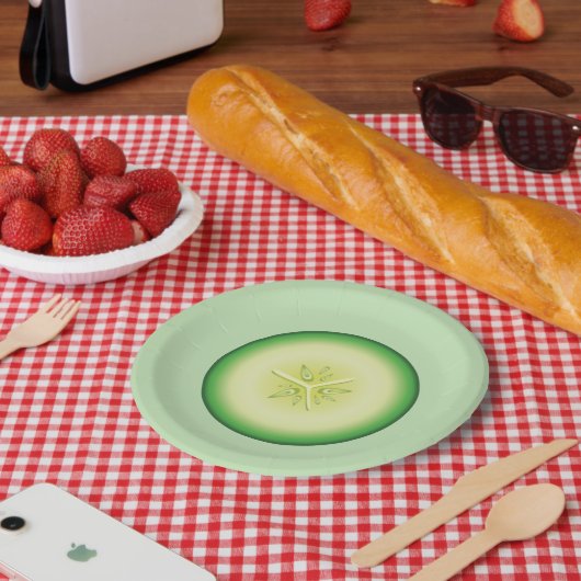 Gurken Scheibe Pappteller (Picknick)