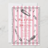 Gurken Schnuller Sketch Doodle Boy Babydusche Einladung (Vorderseite)