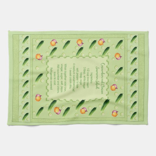 Gurken und Zwiebelsalat Geschirrtuch (Horizontal)