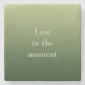 Gurkengrün Steinuntersetzer (Vorderseite)