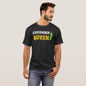 Gurkenkönigin Frucht Gemüse Muttertag Garten T-Shirt (Vorne ganz)