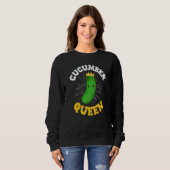 Gurkenkönigin Obst Gemüse Muttertag Garten Sweatshirt (Vorne ganz)