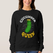 Gurkenkönigin Obst Gemüse Muttertag Garten Sweatshirt (Vorderseite)
