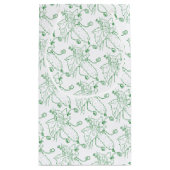 Gurkenlinie, grün und weiß kleine geschenktüte (Rückseite)