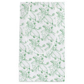 Gurkenlinie, grün und weiß kleine geschenktüte (Vorderseite)