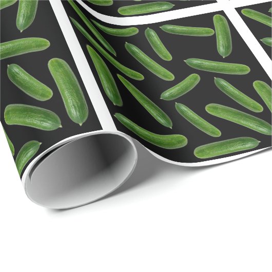 Gurkenmuster Geschenkpapier (Rolleneckpunkt)