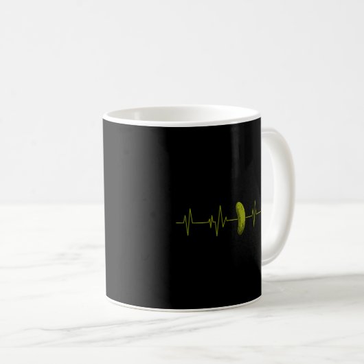 Gurkenpickle Heartbeat Kaffeetasse (VorderseiteRechts)