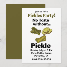 Gurkenpickles haben keinen Geschmack ohne Pickle-P Einladung