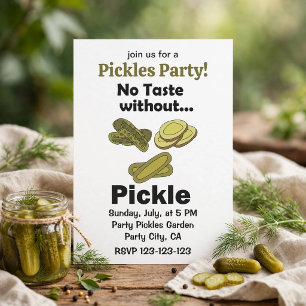 Gurkenpickles haben keinen Geschmack ohne Pickle-P Einladung