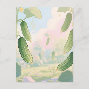 Gurkenreben-Garten Whimsical Postkarte