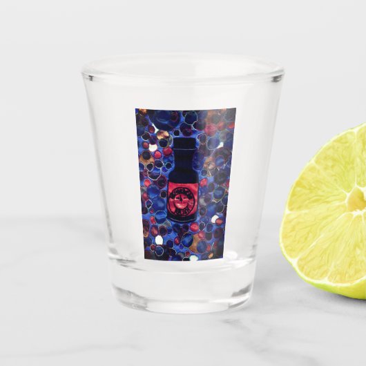 Gurkenrelish Schnapsglas (Vorderseite)