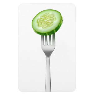 Gurkenscheibe auf einer Gabel Magnet