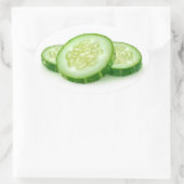 Gurkenscheiben Ovaler Aufkleber (Tasche)