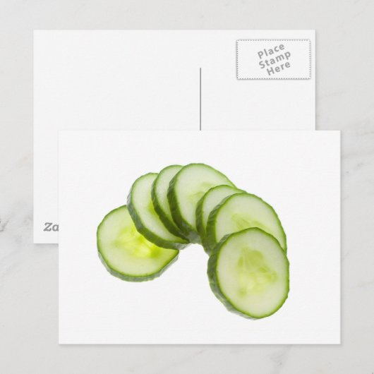 Gurkenscheiben Postkarte (Vorne/Hinten)