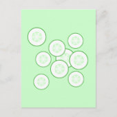 Gurkenscheiben. Postkarte (Vorderseite)