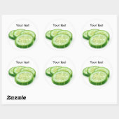 Gurkenscheiben Runder Aufkleber (Blatt)