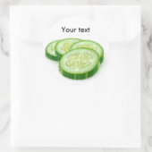 Gurkenscheiben Runder Aufkleber (Tasche)