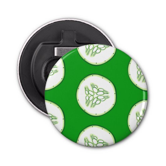 Gurkenschnitt Flaschenöffner (Vorderseite)