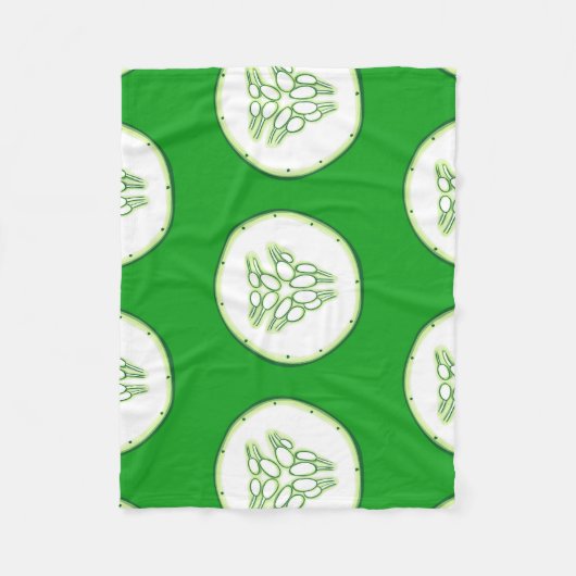 Gurkenschnitt Fleecedecke (Vorderseite)