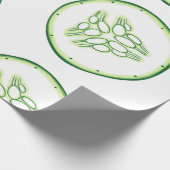Gurkenschnitt Geschenkpapier (Ecke)