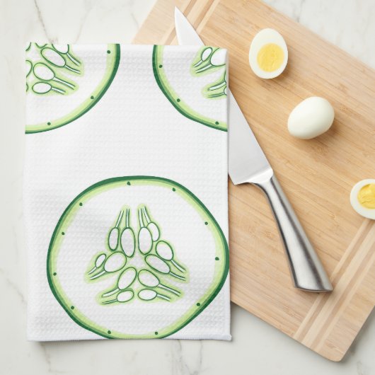 Gurkenschnitt Geschirrtuch (Viertel Falte)