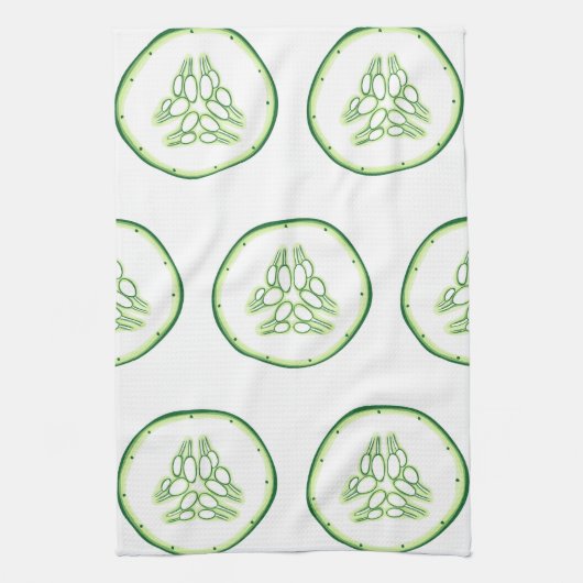 Gurkenschnitt Geschirrtuch (Vertikal)
