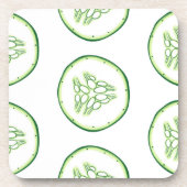 Gurkenschnitt Getränkeuntersetzer (Vorderseite)