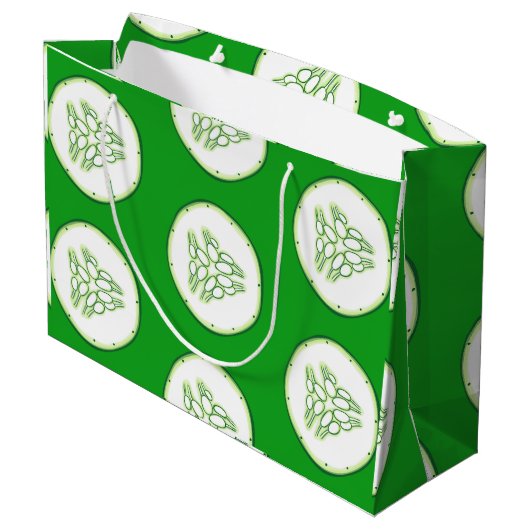 Gurkenschnitt Große Geschenktüte (Rückseite Schrägansicht)