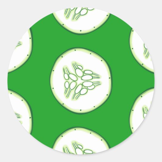 Gurkenschnitt Runder Aufkleber (Vorderseite)