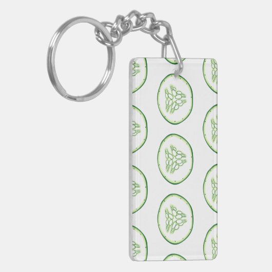 Gurkenschnitt Schlüsselanhänger (Vorderseite links)
