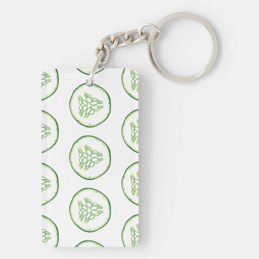 Gurkenschnitt Schlüsselanhänger (Rückseite)