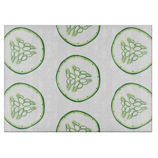 Gurkenschnitt Schneidebrett (Vorderseite)