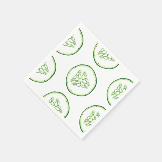 Gurkenschnitt Serviette (Ecke)
