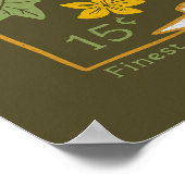 Gurkenwurzel (rustikal grün) poster (Ecke)