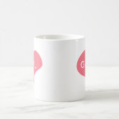 GURL Pink Liebe Herz Kaffeetasse (Mittel)
