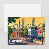 Gurnee USA Postkarte (Vorne/Hinten)