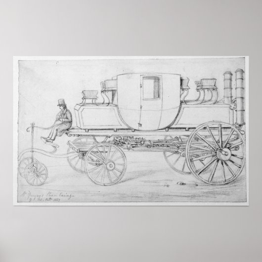 Gurneys Dampftransport, 1827 Poster (Vorne)