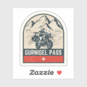 Gurnigel Pass - Schweizer Alpen Aufkleber (Blatt)