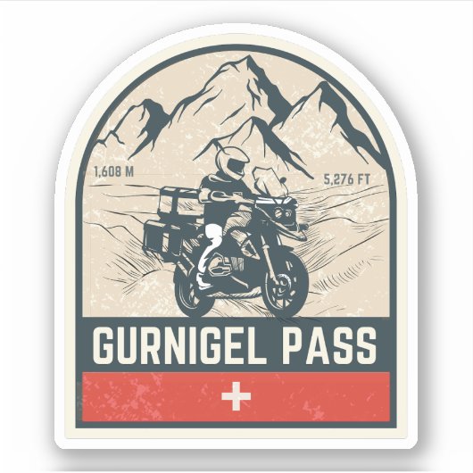 Gurnigel Pass - Schweizer Alpen Aufkleber (Vorderseite)