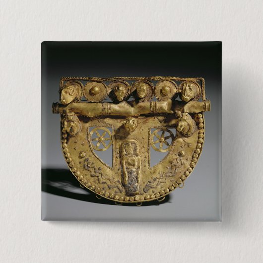 Gurt-Schnalle mit granulierter Dekoration, Button (Vorderseite)