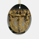 Gurt-Schnalle mit granulierter Dekoration, Keramikornament (Rechts)