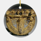 Gurt-Schnalle mit granulierter Dekoration, Keramikornament (Hinten)