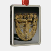 Gurt-Schnalle mit granulierter Dekoration, Silbernes Ornament (Rechts)