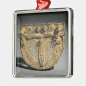 Gurt-Schnalle mit granulierter Dekoration, Silbernes Ornament (Links)