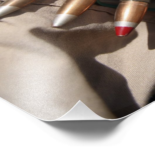 Gürtel aus 50-Kaliber-Munition Fotodruck (Ecke)