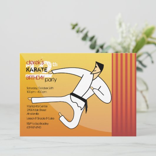 Gürtel-Einladung Einladung (Stehend Vorderseite)