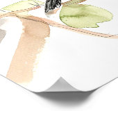 Gürtel-Eisvogel-Vogel-Elritze-Fisch-Bäume Poster (Ecke)