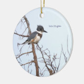 Gürtel-Eisvogel-Vogel-Ornament Keramik Ornament (Links)