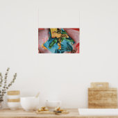 Gürtel - Geige und Glas Poster (Küche)